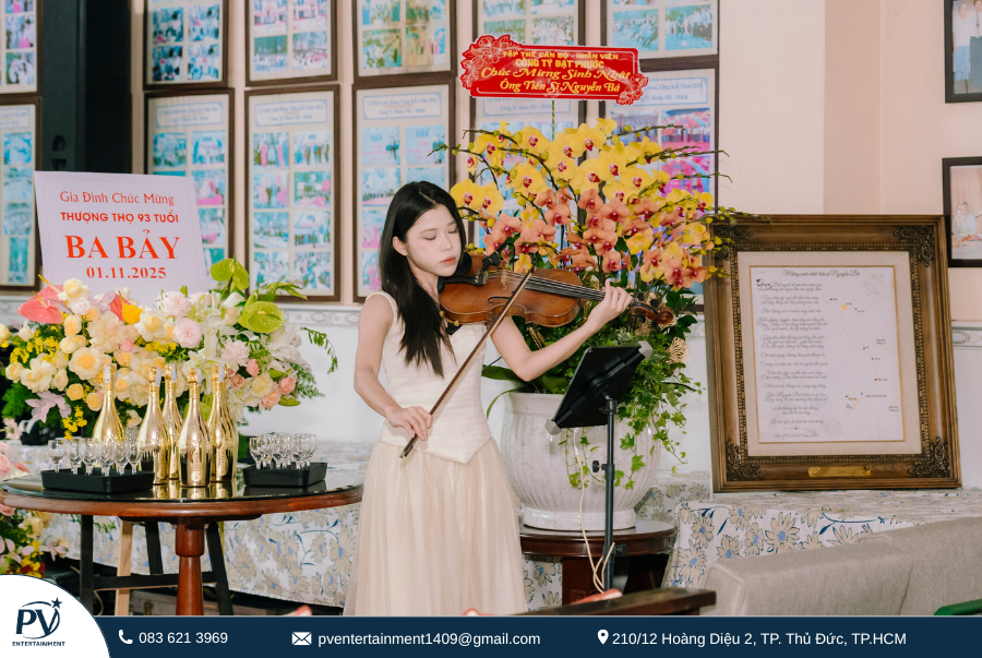 Thuê violin diễn mở màn
